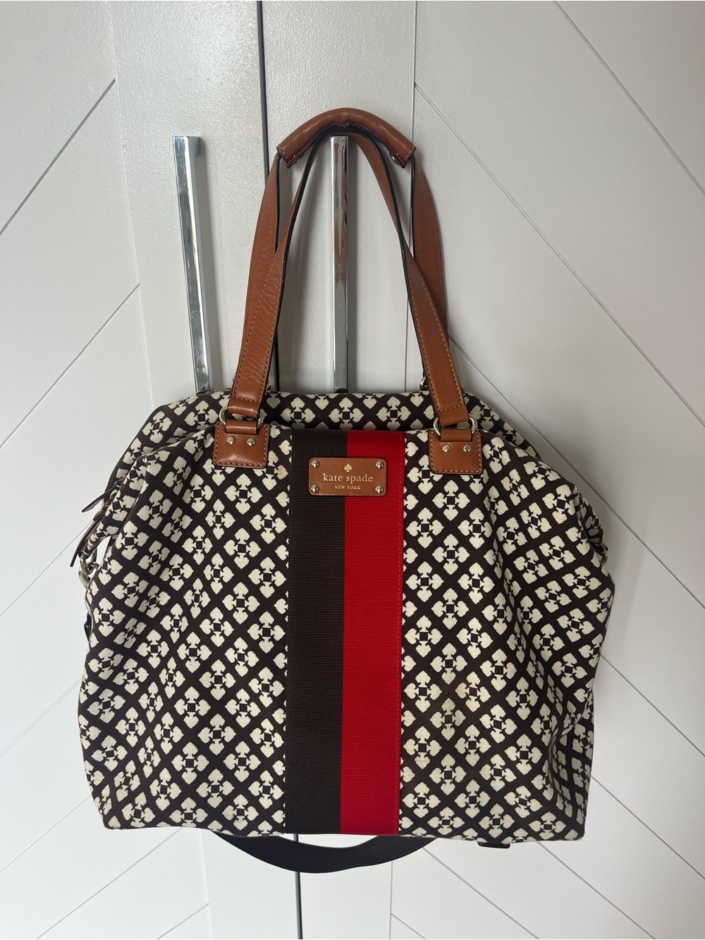 Kate Spade Patterned Overnight/ Diaper Bag